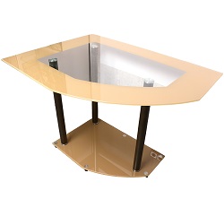 Угловой стеклянный стол FS-71614-1