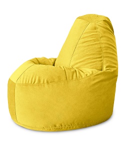 Бескаркасное кресло-банан. Цвет желтый.