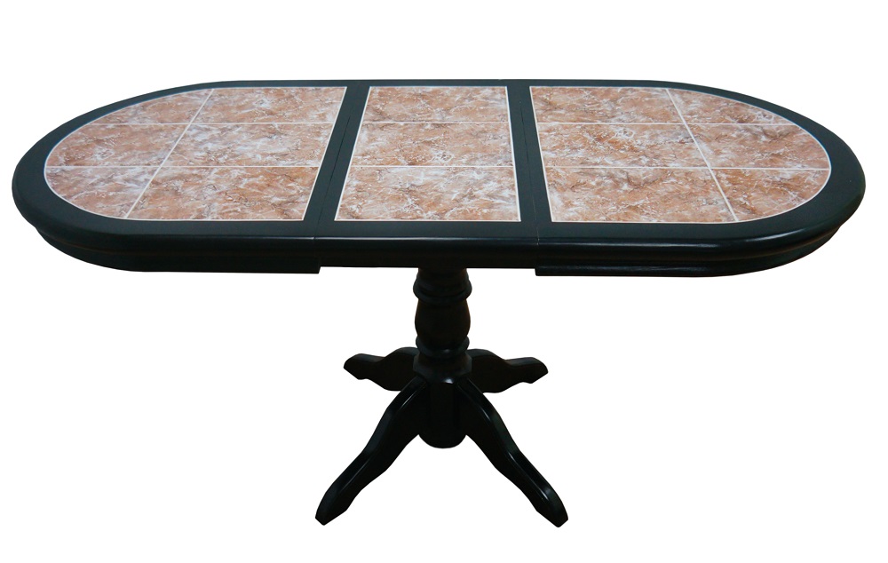 Деревянный стол с плиткой. Цвет венге, плитка 12.