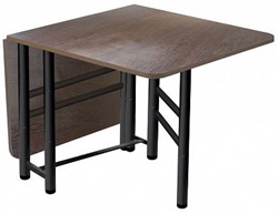 Стол-книжка прямоугольной формы в современном стиле, изготовлен из ЛДСП и металла, цвет венге