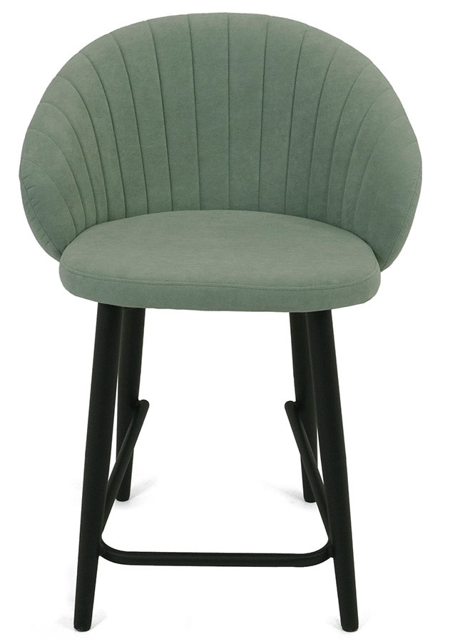 Полубарный стул на металлокаркасе. Цвет зефирно-мятный.
