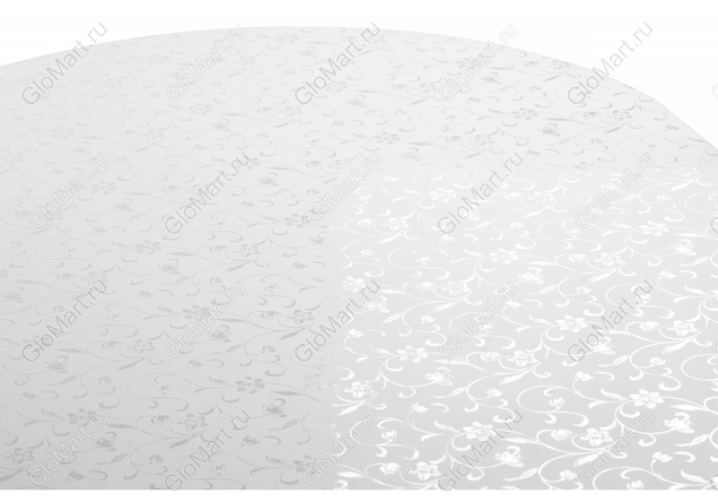 Увеличенный фрагмент столешницы стола из ЛДСП белого цвета с рисунком.