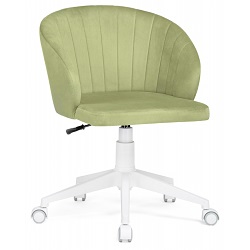 Компьютерное кресло мягкое с обивкой из велюра в стиле модерн. Цвет: зеленый (confetti green).