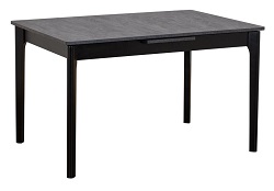 Прямоугольный раскладной стол из ЛДСП. Цвет угольный камень/черный.