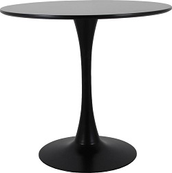 Круглый стол из МДФ на одной ножке. Цвет черный.