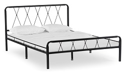 Черная металлическая кровать WV-13696