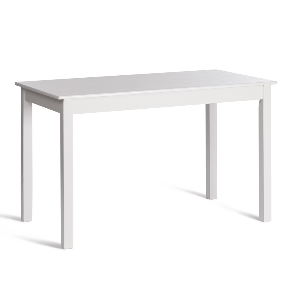 Белый обеденный стол, изготовлен из массива дева, МДФ