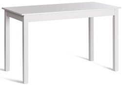 Белый обеденный стол, изготовлен из массива дева, МДФ