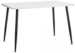Обеденный нераскладной стол, столешница ЛДСП, каркас металлический черного цвета