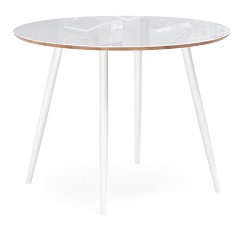 Ульта-белый круглый стол WV-13798