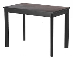 Обеденный раскладной стол из ЛДСП. Цвет Хромикс бронза/черный.