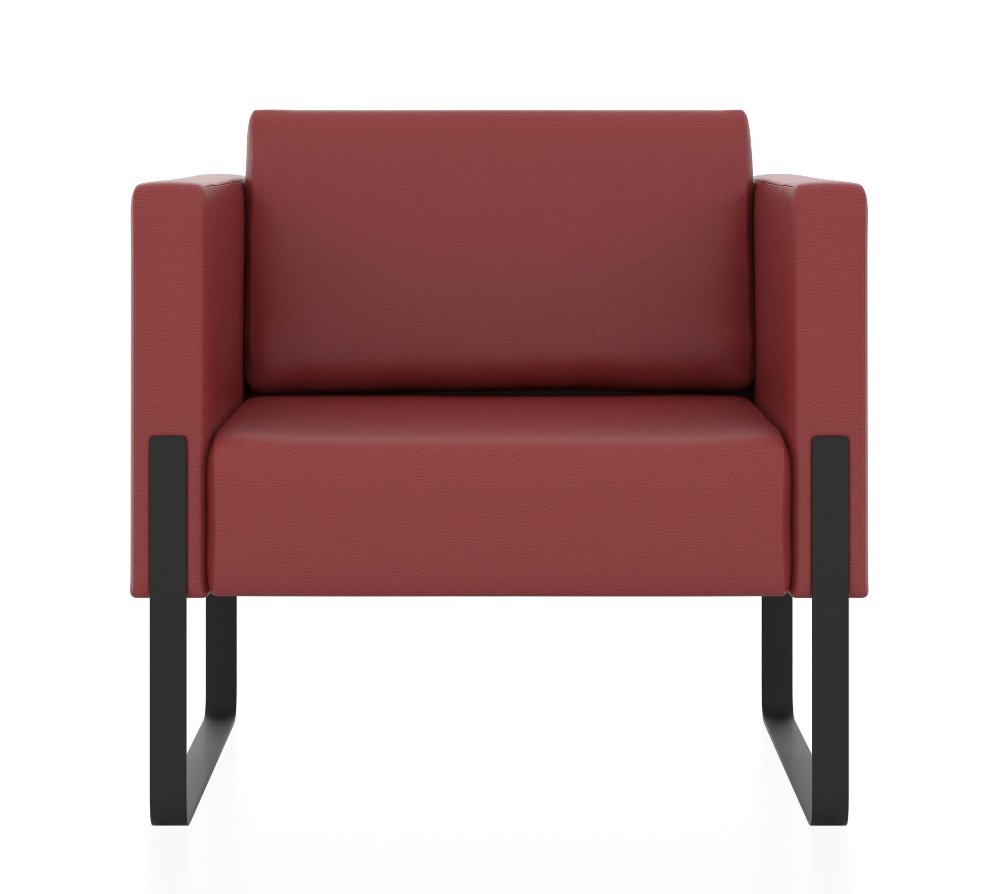 Кресло. Обивка кожзам (P2 EUROLINE 960). Цвет красный.