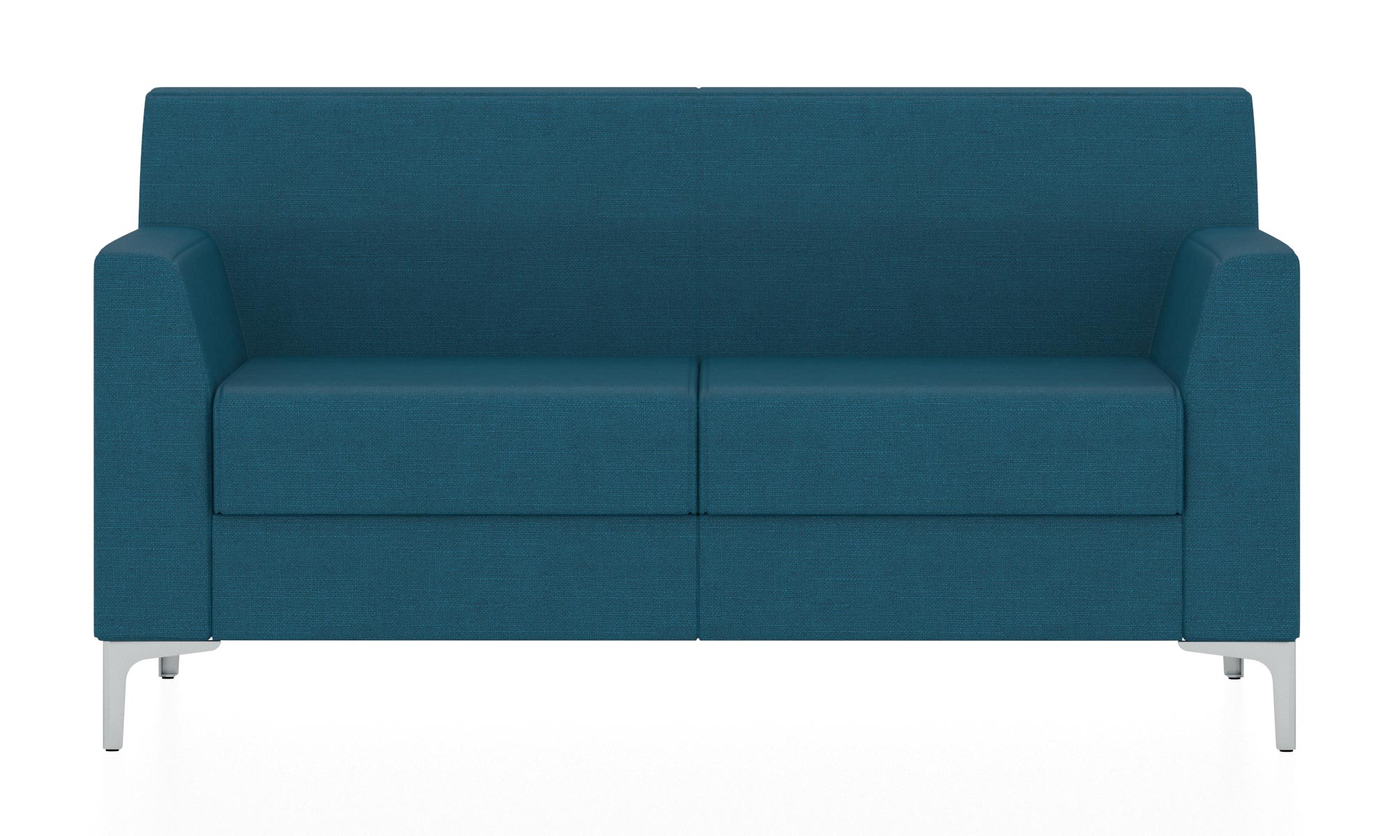 Классический двухместный диван. Обивка из ткани синего цвета (Twist 12)