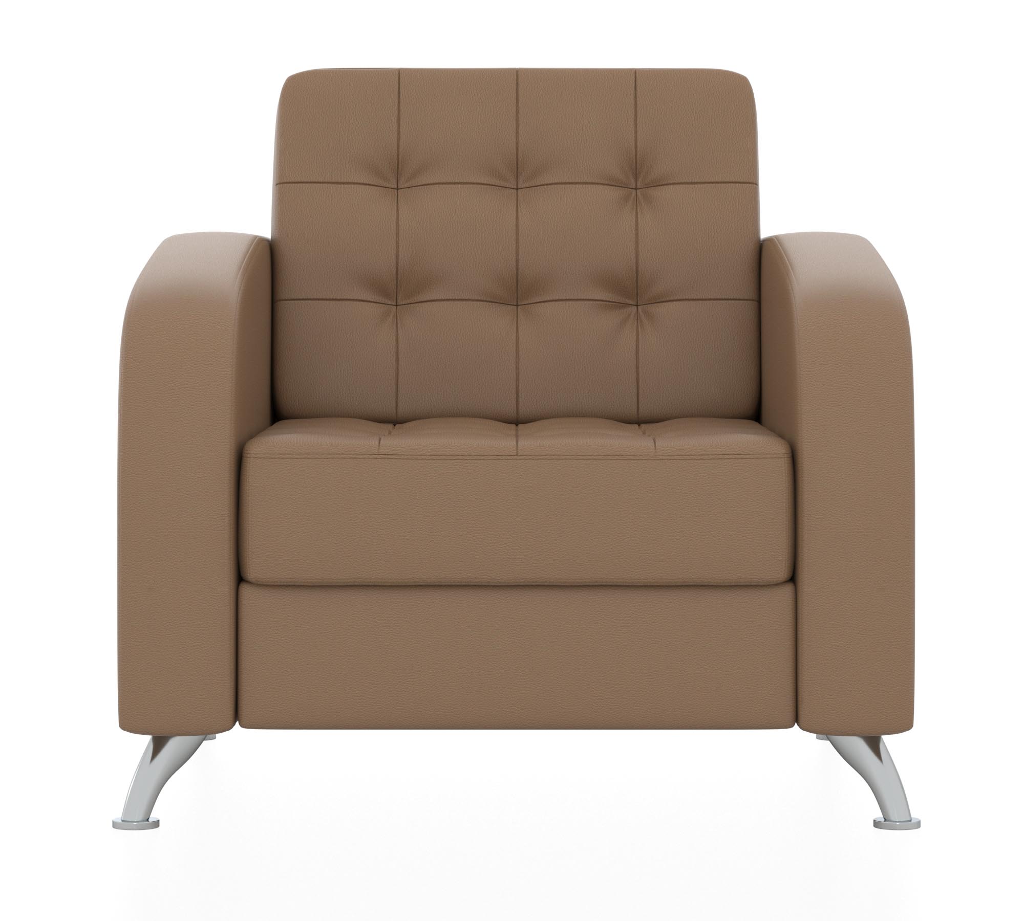 Кресло. Цвет коричневый. Обивка из кожзама (euroline 923).
