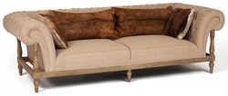 Диван-софа в современном стиле, каркас из массива красного дерева, обивка ткань,4 подушки в комплекте