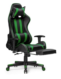 Кресло компьютерное. Цвет черный/зеленый.