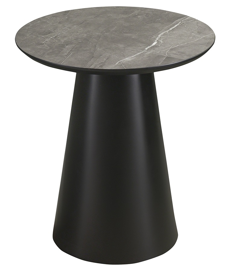 Комплект круглых столиков из МДФ. Цвет черный. Стол большой.