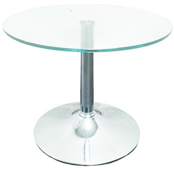 Круглый столик из стекла и металла FS-74546