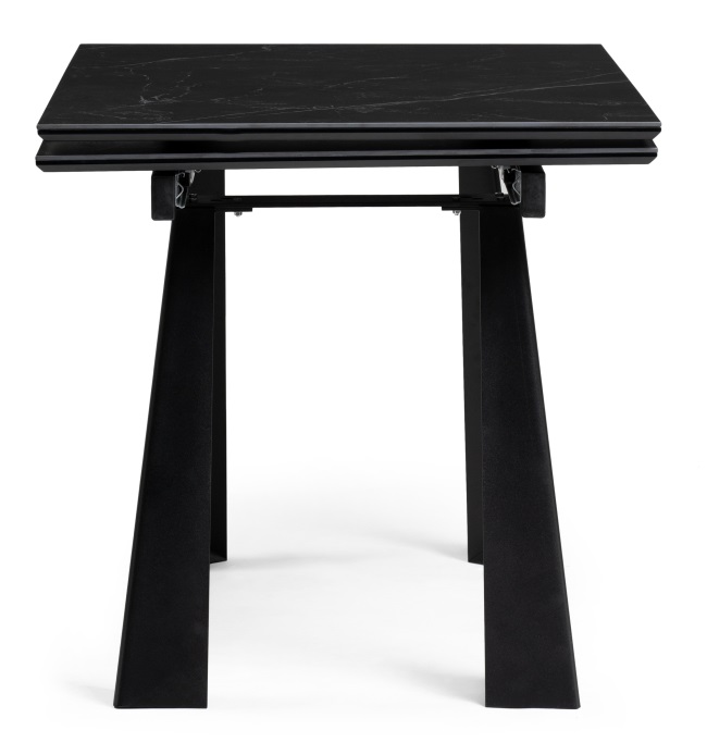 Стол с керамическим покрытием на металлокаркасе. Цвет черный мрамор.