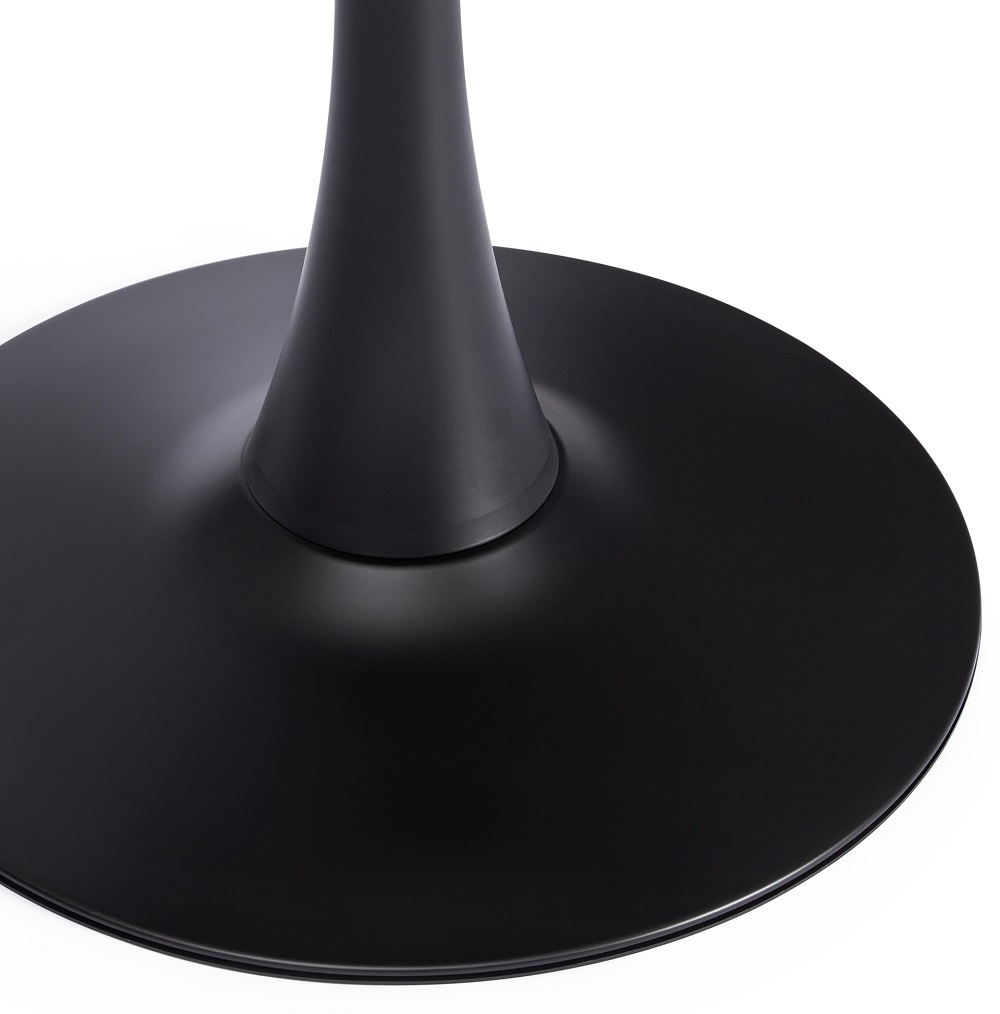 Круглый стол из МДФ на металлическом каркасе. Цвет черный.