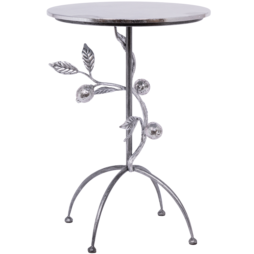 Столик с декорированными элементами. Цвет: Айс Античное серебро.