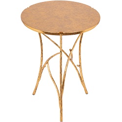 Кованый столик золотого цвета BO-17444