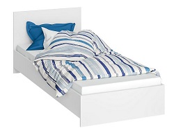 Небольшая кровать белого цвета WV-14126