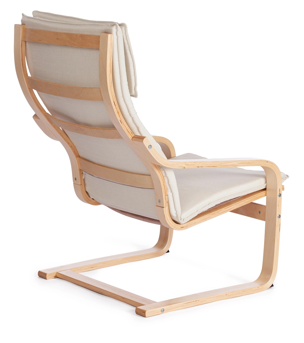 Кресло для отдыха на деревянном каркасе. Цвет натуральный.