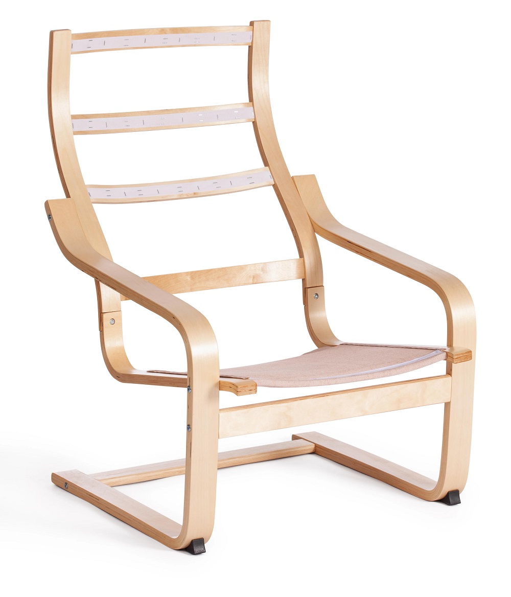 Кресло для отдыха на деревянном каркасе. Цвет натуральный.