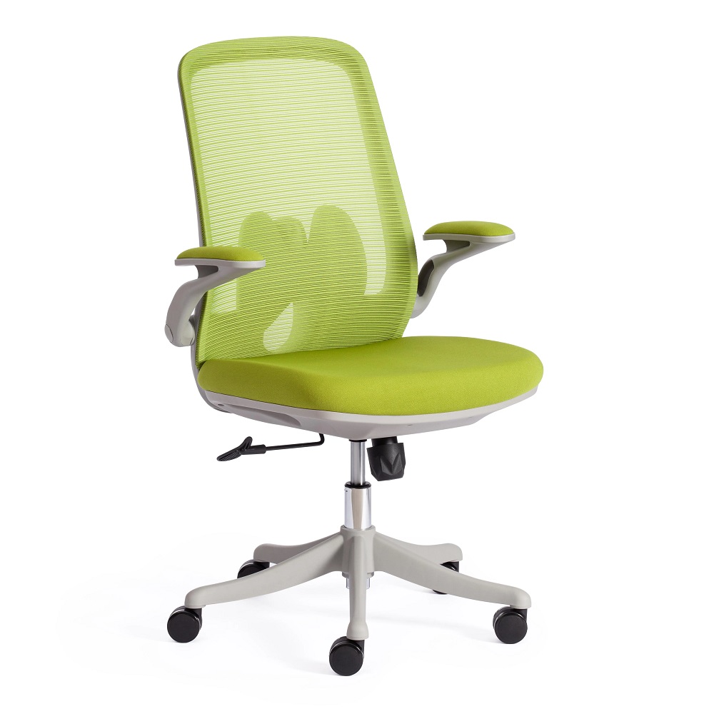Кресло офисное из ткани. Цвет: зеленый.