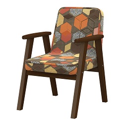 Кресло для отдыха. Цвет Геометрия коричневый / Орех.