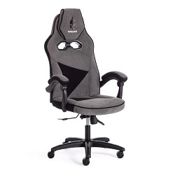 Кресло компьютерное из ткани флок. Цвет комбинированный: серый/черный.