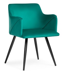 Кресло на металлическом каркасе. Цвет зеленый.