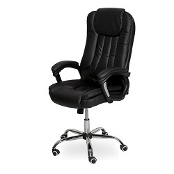 Кресло офисное из искусственной кожи. Цвет: черный.