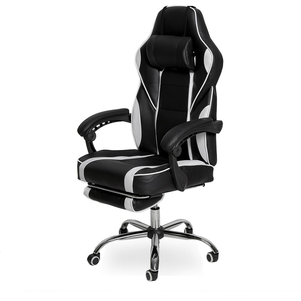 Кресло офисное со съемными элементами. Цвет комбинированный: черный/светло-серый.