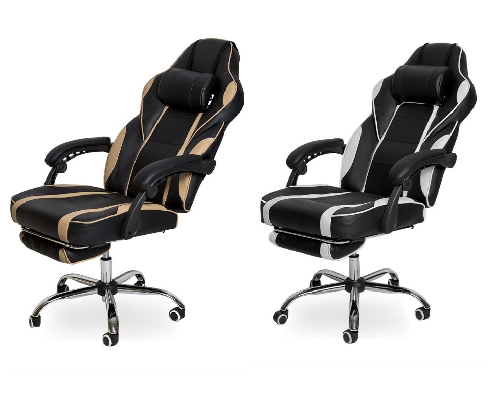 Кресло офисное. Цвета комбинированные: черный/капучино, черный/светло-серый.