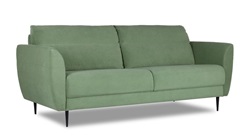 Трехместный диван из велюра. Цвет зеленый.