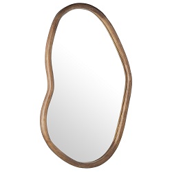 Зеркало настенное в деревянной раме. Цвет: светло-коричневый.