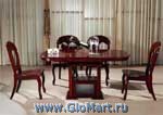 Обеденная деревянная группа, из благородного дерева 