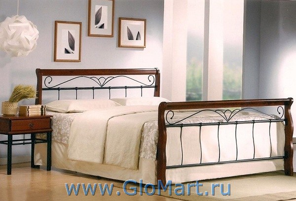 Кровать с двумя кованными спинками MK-3043 - купить в Москве, GloMart.ru
