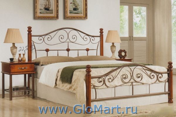 Двуспальная кровать из металла MК-3051(1111-NS) - купить в Москве ...