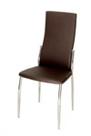 стул на металлокаркасе темно-коричневый