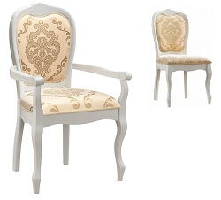 Кресло и стул из массива в классическом стиле.