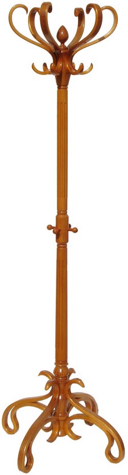 Деревянная напольная вешалка. Размер: d 60 см, высота 194 см. Цвет: светло-коричневый.