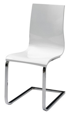 Оригинальный, современный , удобный стул. Материал каркаса: хромированный металл. Материал обивки дерево.Цвет : белый.