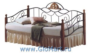 Односпальная кровать с тремя спинками 