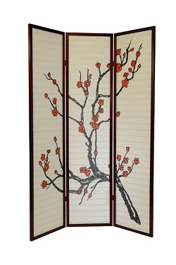 Складная ширма с рисунком сакуры