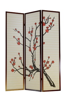 Складная ширма с рисунком сакуры