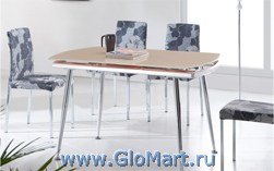 Кухонный стол на металлокаркасе c раздвижной стеклянной столешницей. Цвет столешницы: бежевое стекло. Цвет корпуса: хром.
Размер: 80х120/155х75(см). Производство: Китай
