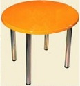 Стол кухонный круглый Верзалит-05 D80 / Верзалит-06 D90. Диаметр столешницы 800 / 900 мм. Высота 750 мм. Материал верзалит. Покрытие ножек стола: хром. Диаметр ножек 60 мм.